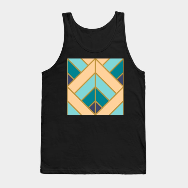 Geometric Pattern: Art Deco Diamond: Dream Tank Top by Red Wolf